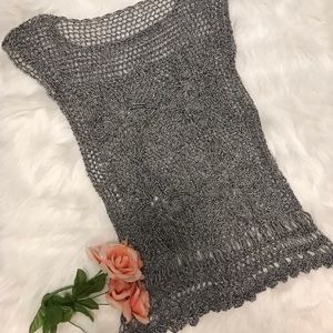 Crochet Gray Dress